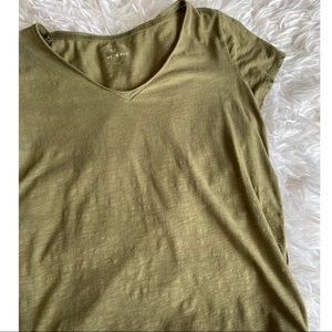 Green V-Neck Tee